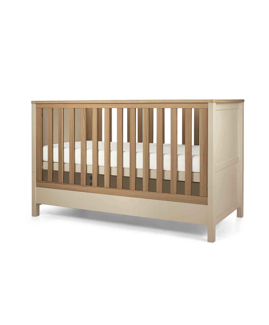 Nursery Mamas and Papas Baby Furniture Sets | Harwell Cotbed & Premium Pocket Spring Mattress Bundle - Cashmere