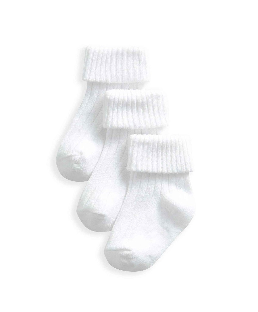 Clothing Mamas and Papas | Ribbed Socks (3 Pack) - White