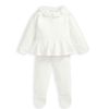 Clothing Mamas and Papas | White Frill Knitted Top & Leggings Set