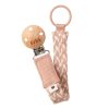 Toys & Gifts Bibs World Baby Shower Gifts | Bibs Dummy Clip Braided - Ivory/Blush