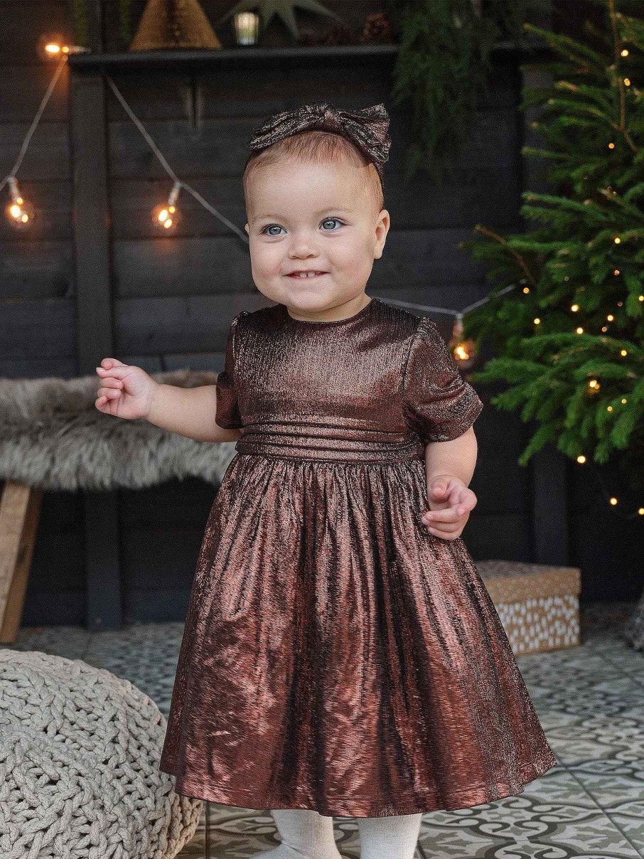 Toys & Gifts Mamas and Papas Christening Gifts | Bronze Bow Headband