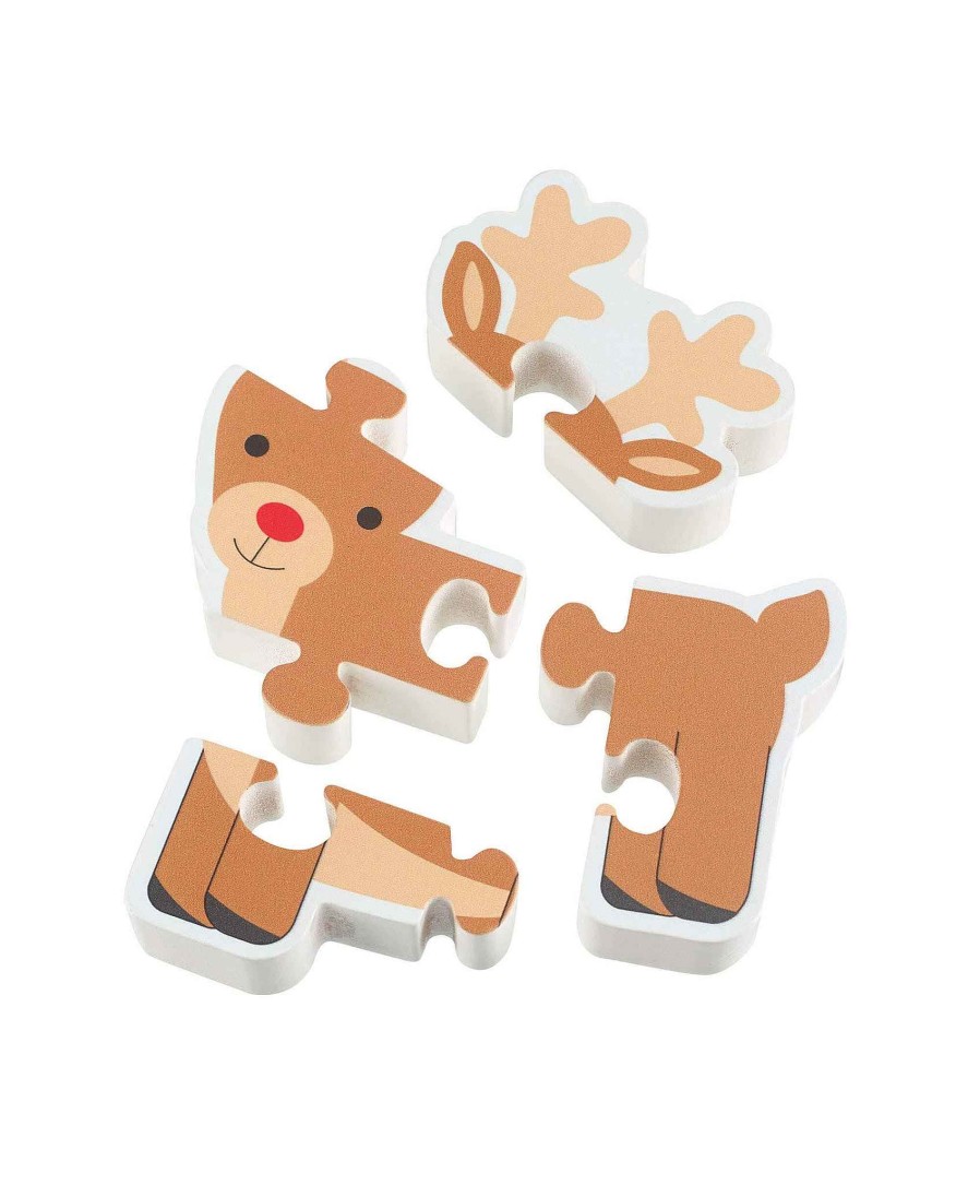 Christmas Orange Tree Toys Christmas Gifting | Orange Tree Toys Rudolph Wooden Puzzle