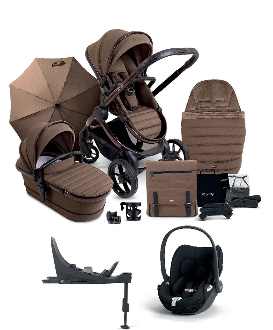 Car Seats iCandy Group 0+ Car Seats | Icandy Peach 7 Complete Pushchair Bundle With Cloud T Car Seat & Base - Coco