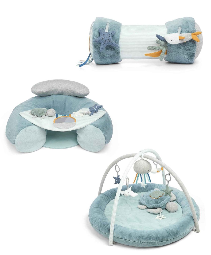 Toys & Gifts Mamas and Papas Baby Shower Gifts | Welcome To The World 3 Piece Under The Sea Playmat Bundle - Blue