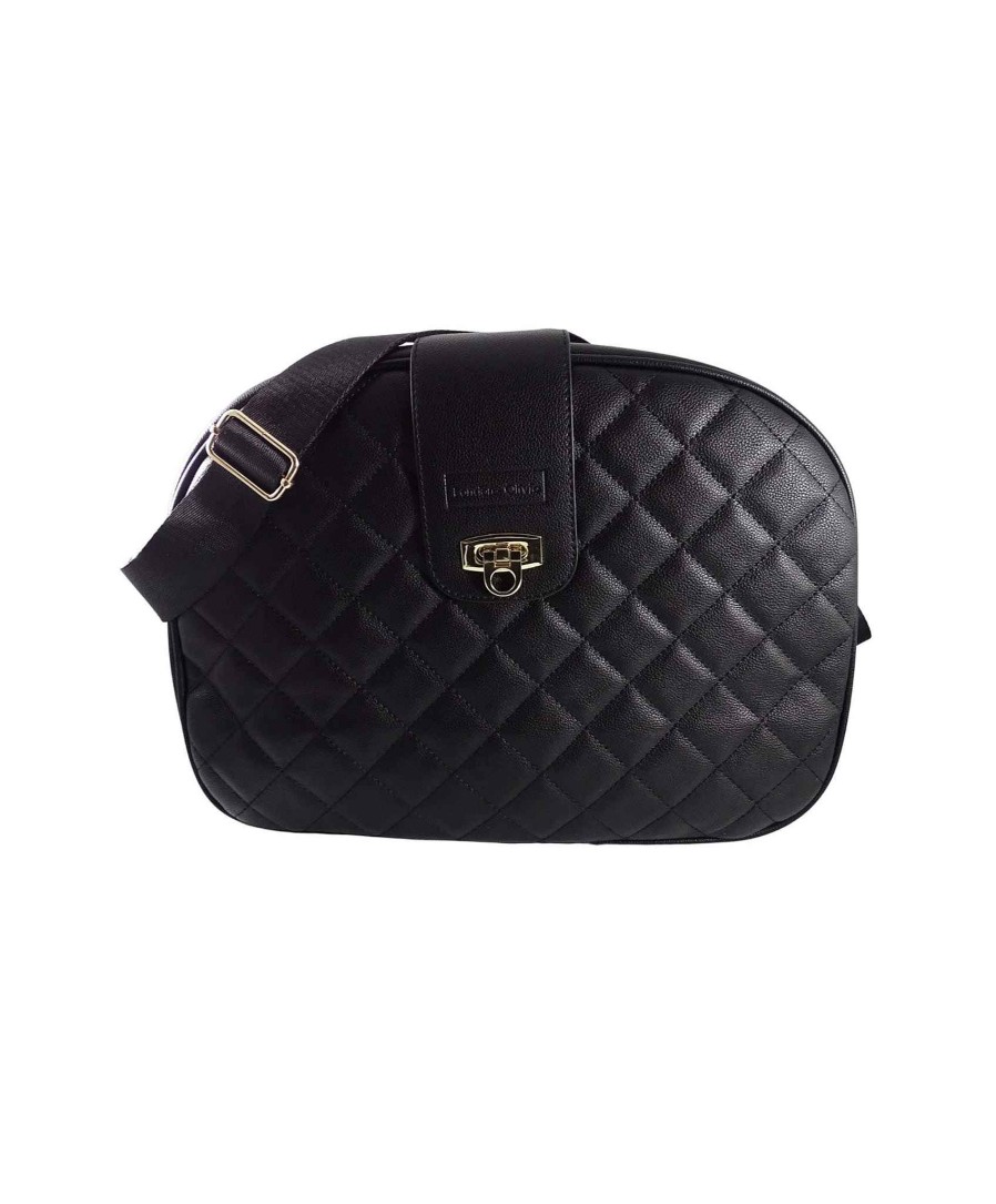 Bathing & Changing London Olivia Baby Changing Bags | London Olivia Islington Cross Body Changing Bag - Black