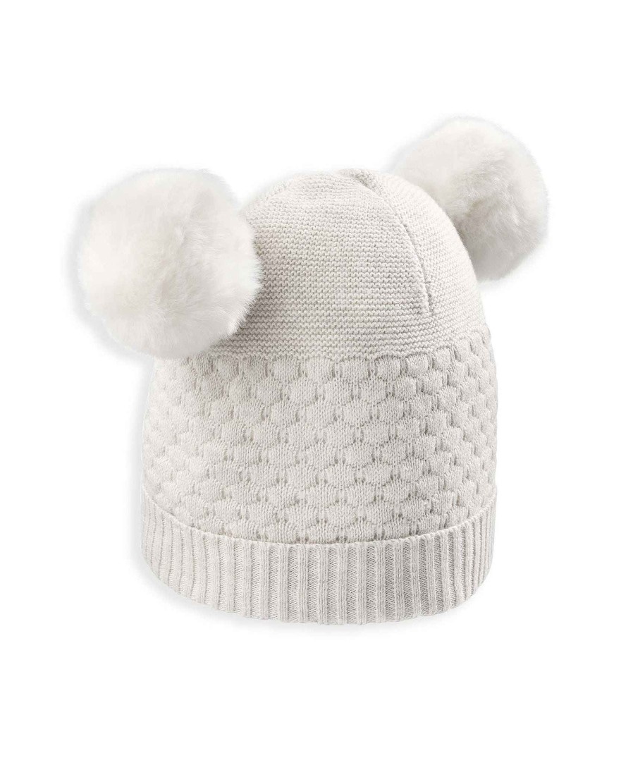 Toys & Gifts Mamas and Papas Baby Shower Gifts | Sand Knitted Pom Pom Hat