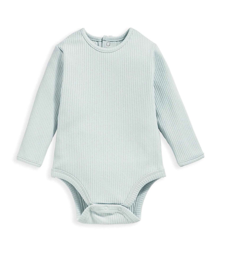 Toys & Gifts Mamas and Papas New Parent Gifts | Organic Cotton Ribbed Bodysuit - Blue