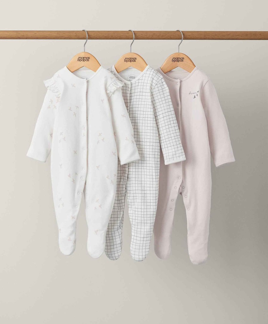 Clothing Mamas and Papas | Flock Sleepsuits (3 Pack)