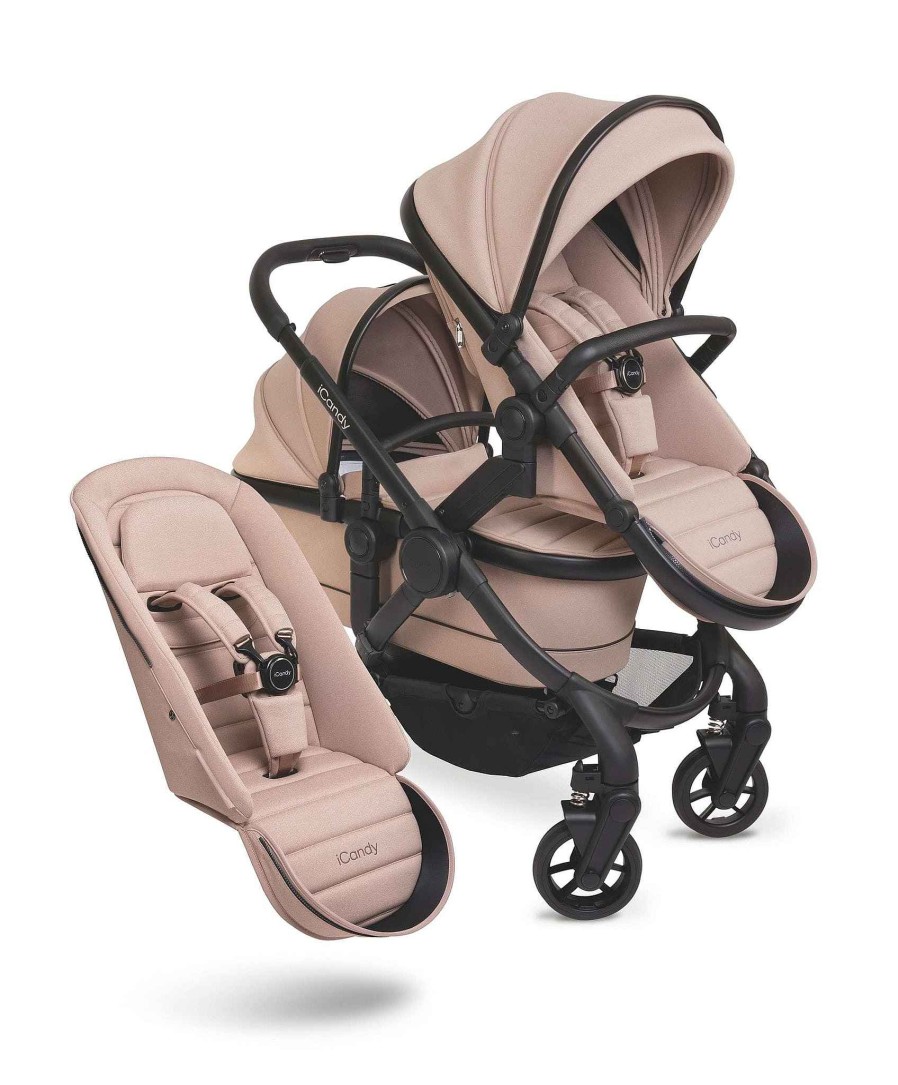 Pushchairs iCandy Pushchairs & Prams | Icandy Peach 7 Double Pushchair Bundle - Cookie