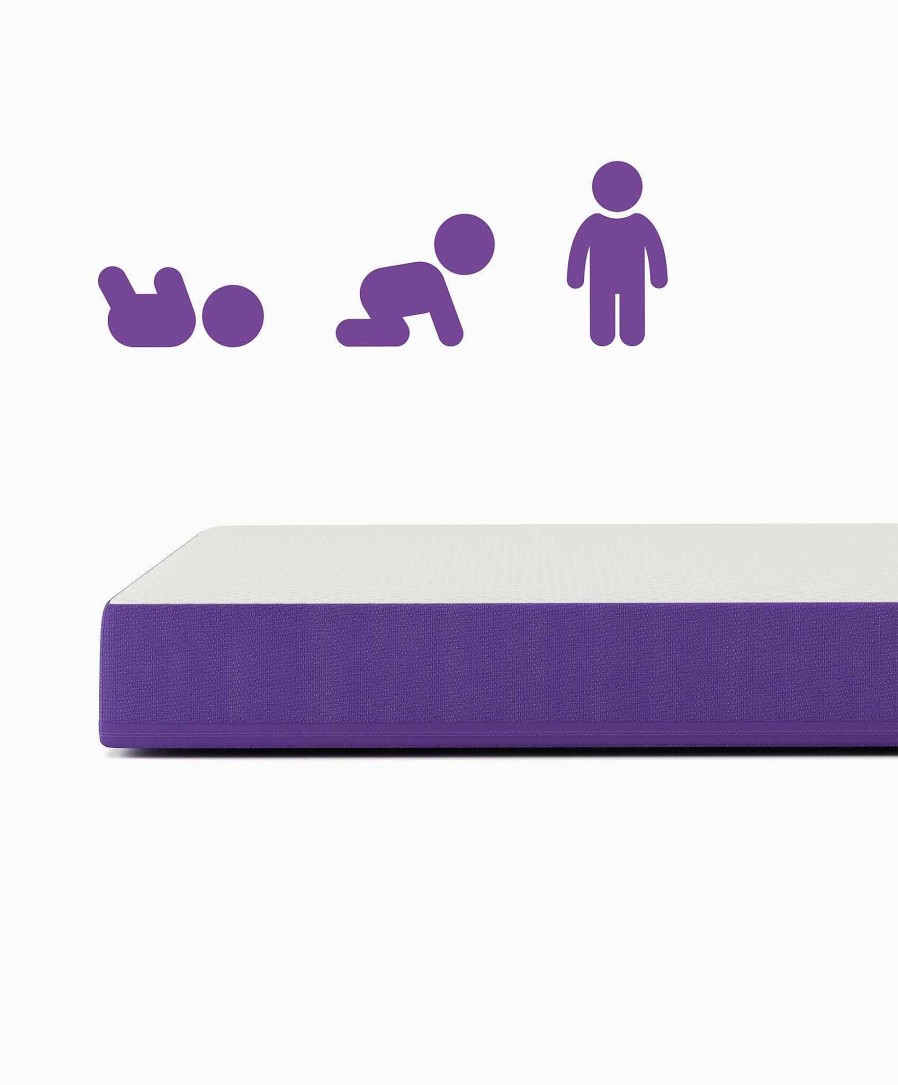 Furniture Snuz White Nursery Furniture | Snuzsurface Pro Cotbed Mattress - White/Purple