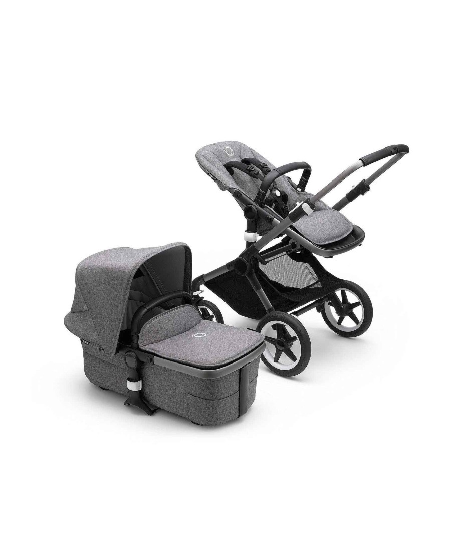 Toys & Gifts Bugaboo Baby Shower Gifts | Bugaboo Fox 3 Complete Pushchair Graphite/Grey Melange