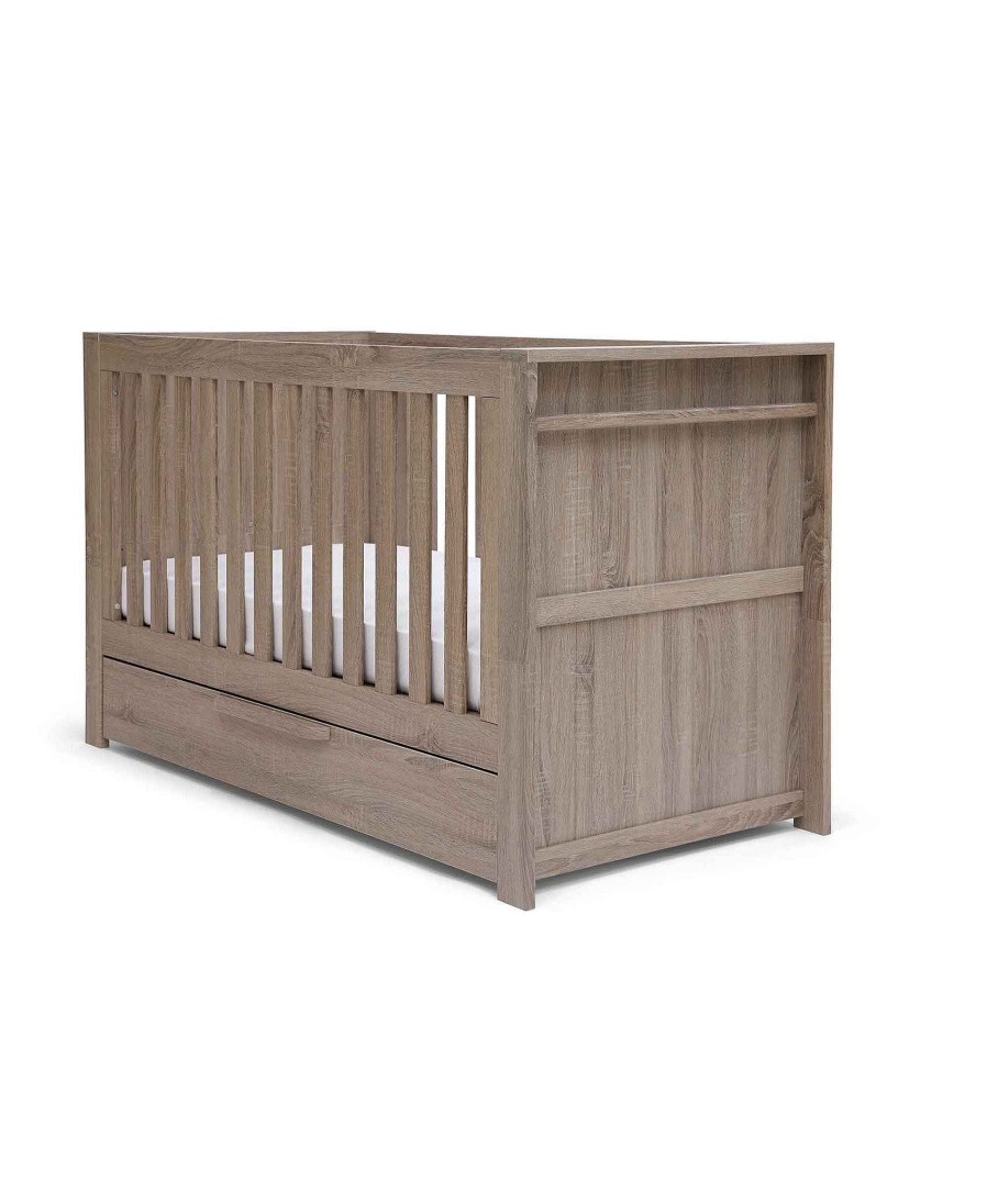 Nursery Mamas and Papas Baby Furniture Sets | Franklin 3 Piece Cot Bed Range With Dresser And Double Wardrobe Grey Wash