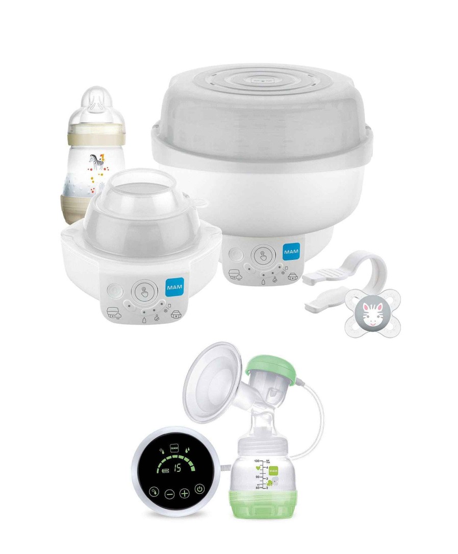 Feeding & Weaning Mam Breast Pumps & Accessories | Mam Baby 6-In-1 Electric Steriliser & 2-In-1 Electric Breast Pump Bundle