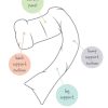 Feeding & Weaning Dream Genii Breast Pumps & Accessories | Dreamgenii Pregnancy Support & Feeding Pillow - White Cotton