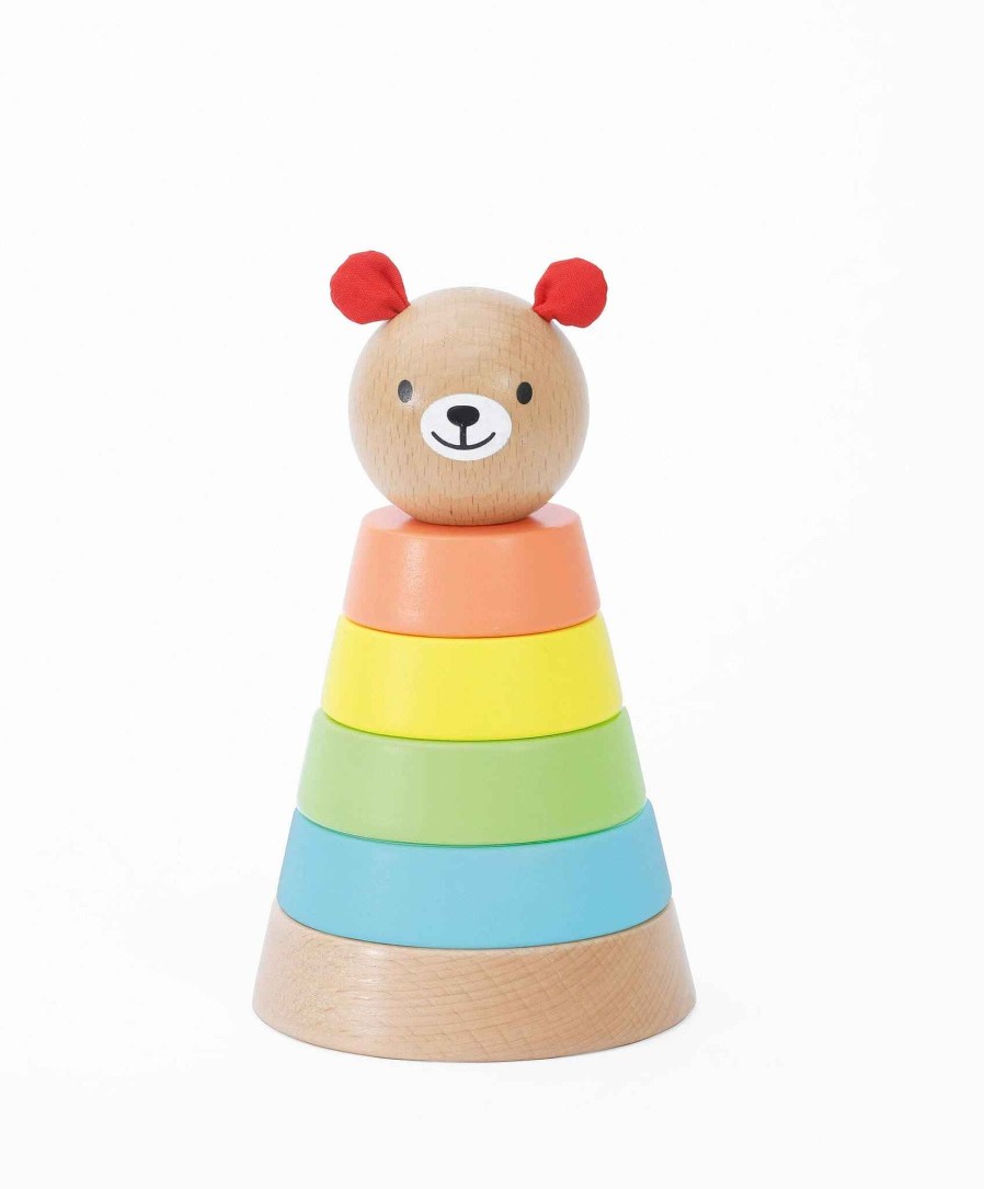 Toys & Gifts Classic World Laura Ashley | Classic World Bear Wooden Stacking Tower Toy