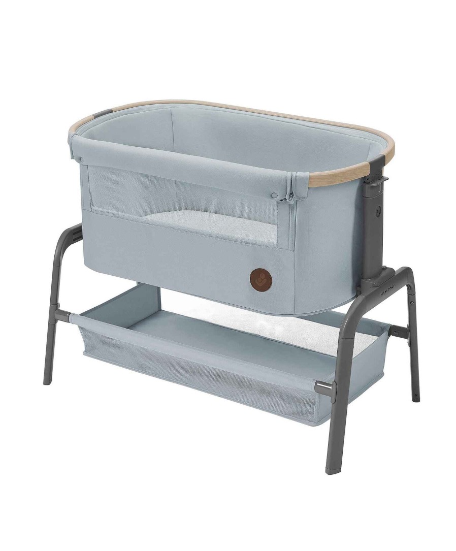 Furniture Maxi Cosi Grey Nursery Furniture | Maxi-Cosi Iora Bedside Crib - Beyond Grey