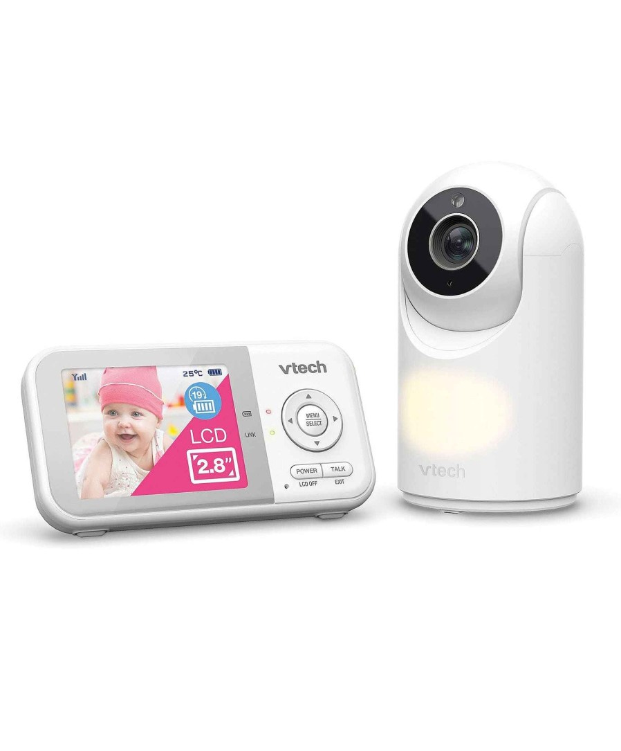 Nursery VTech Night Lights | Vtech Vm3263 2.8" Video Baby Monitor With Night Light In White