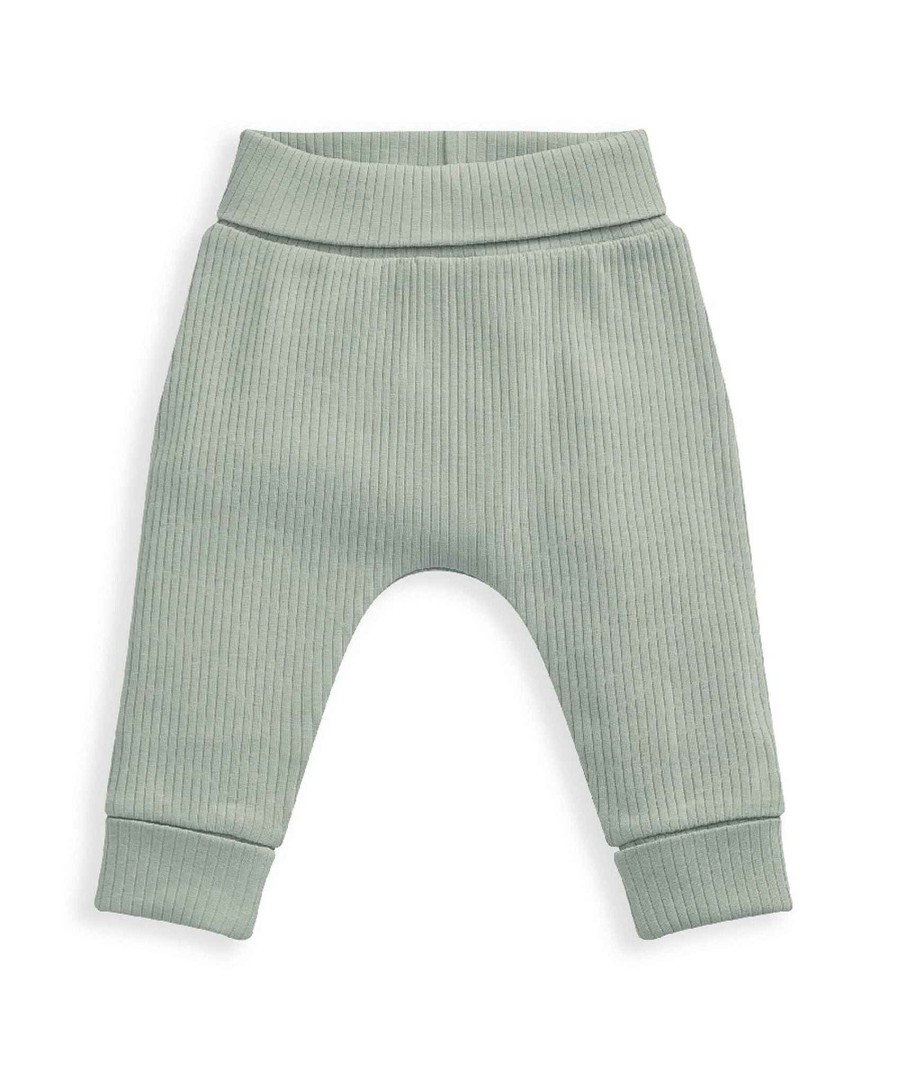 Clothing Mamas and Papas | Organic Ribbed Leggings - Sage Green