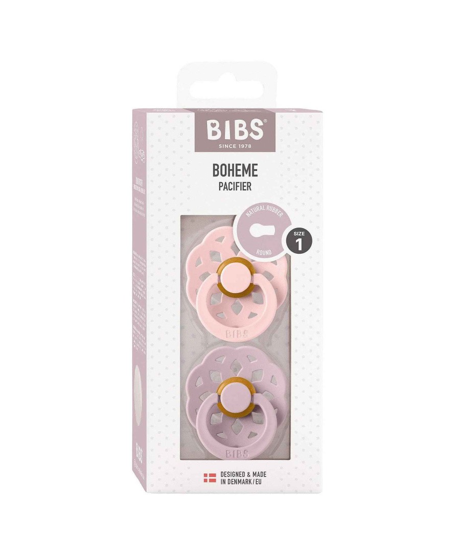 Toys & Gifts Bibs World Baby Shower Gifts | Bibs Boheme Dummies Size 1 (2 Pack) - Blossom/Dusky Lilac