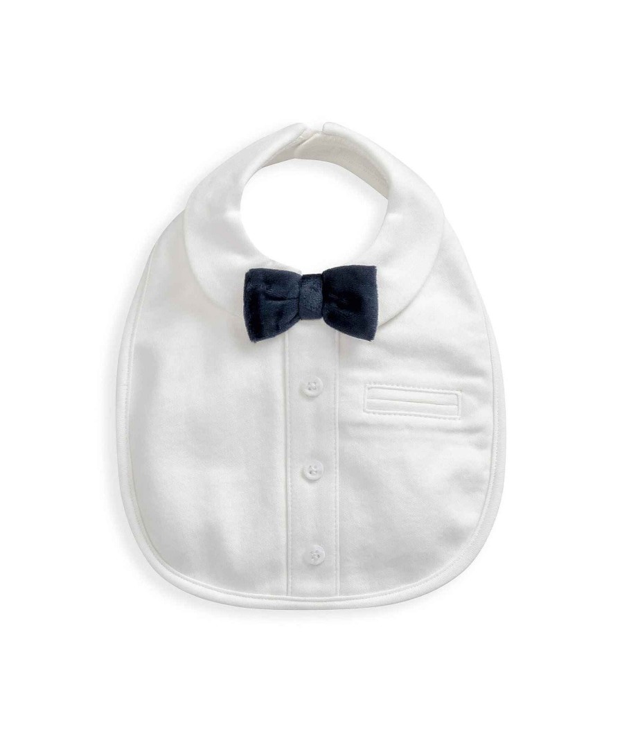 Clothing Mamas and Papas | Mock Shirt Bib (One Size) - White