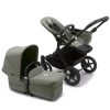 Pushchairs Bugaboo Twin Buggies & Tandem | Bugaboo Donkey 5 Twin Carrycot & Seat Pushchair Forest Green