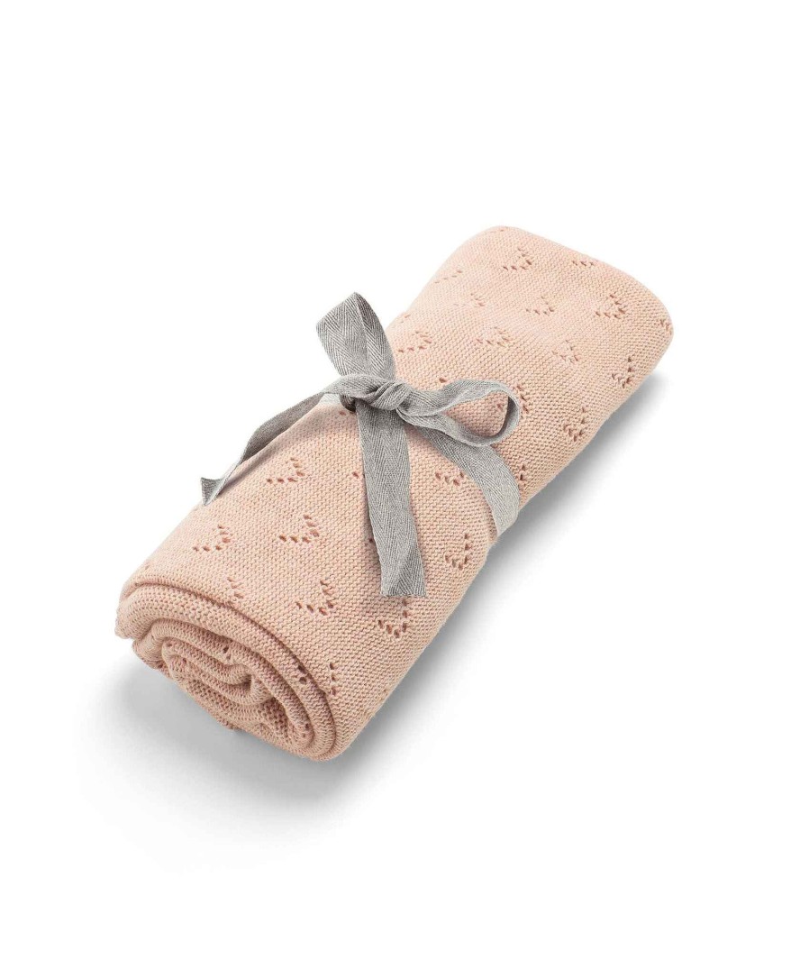 Nursery Mamas and Papas Baby Blankets | Born To Be Wild - Pink Pointelle Blanket