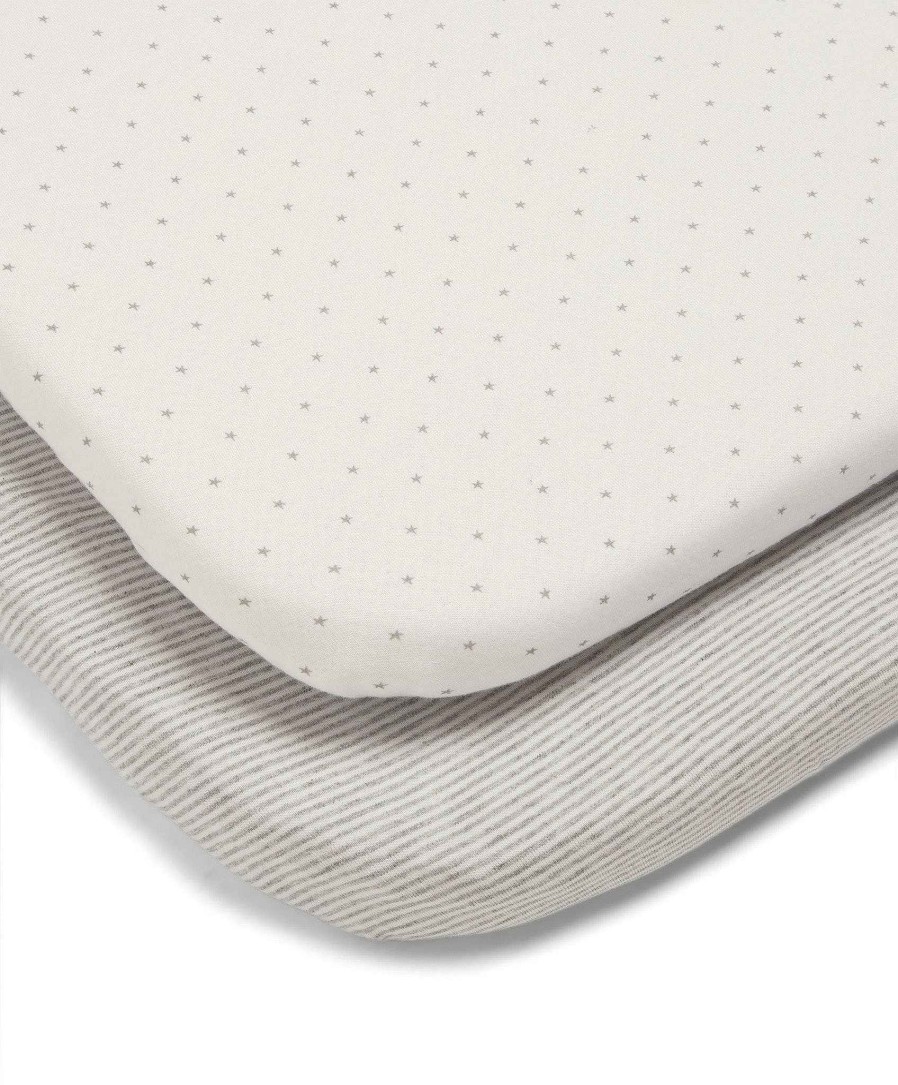 Nursery Mamas and Papas Neutral Baby Bedding | Grey Star Universal Crib Sheets - 2 Pack