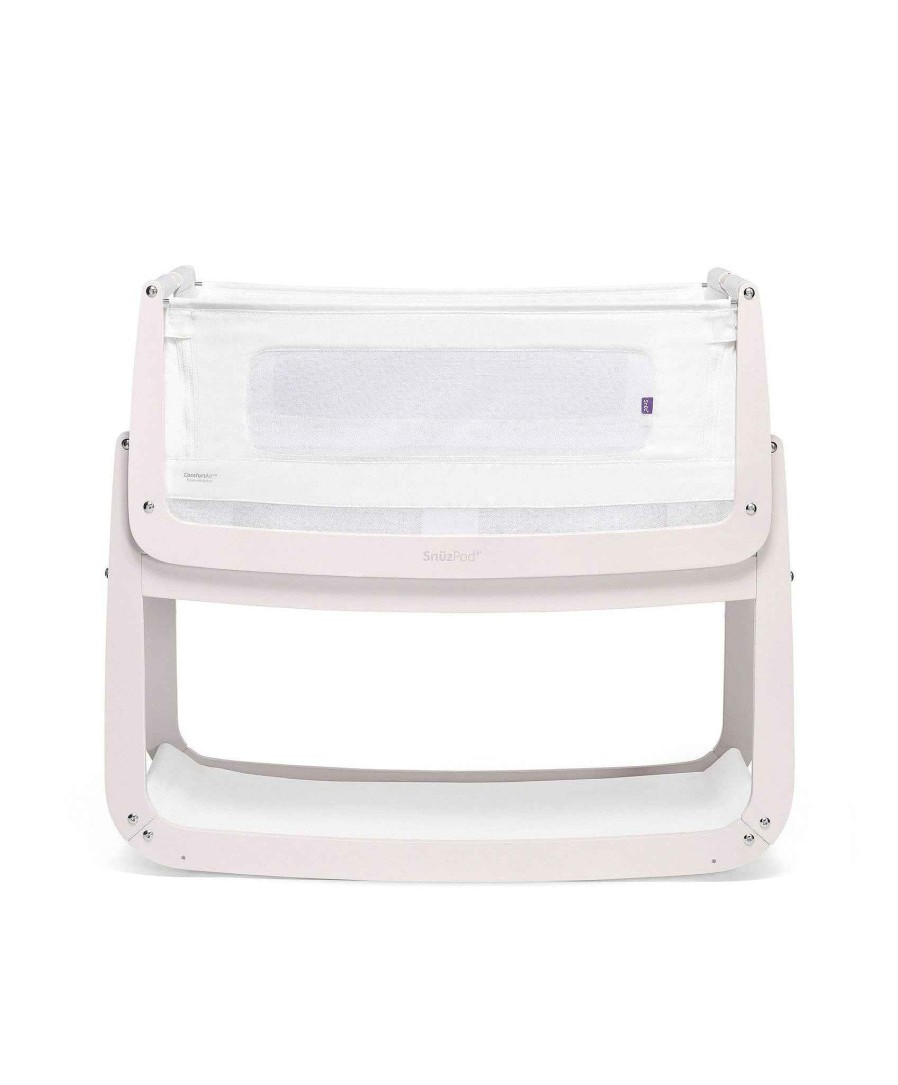 Furniture Snuz White Nursery Furniture | Snuzpod4 Bedside Crib Rose White