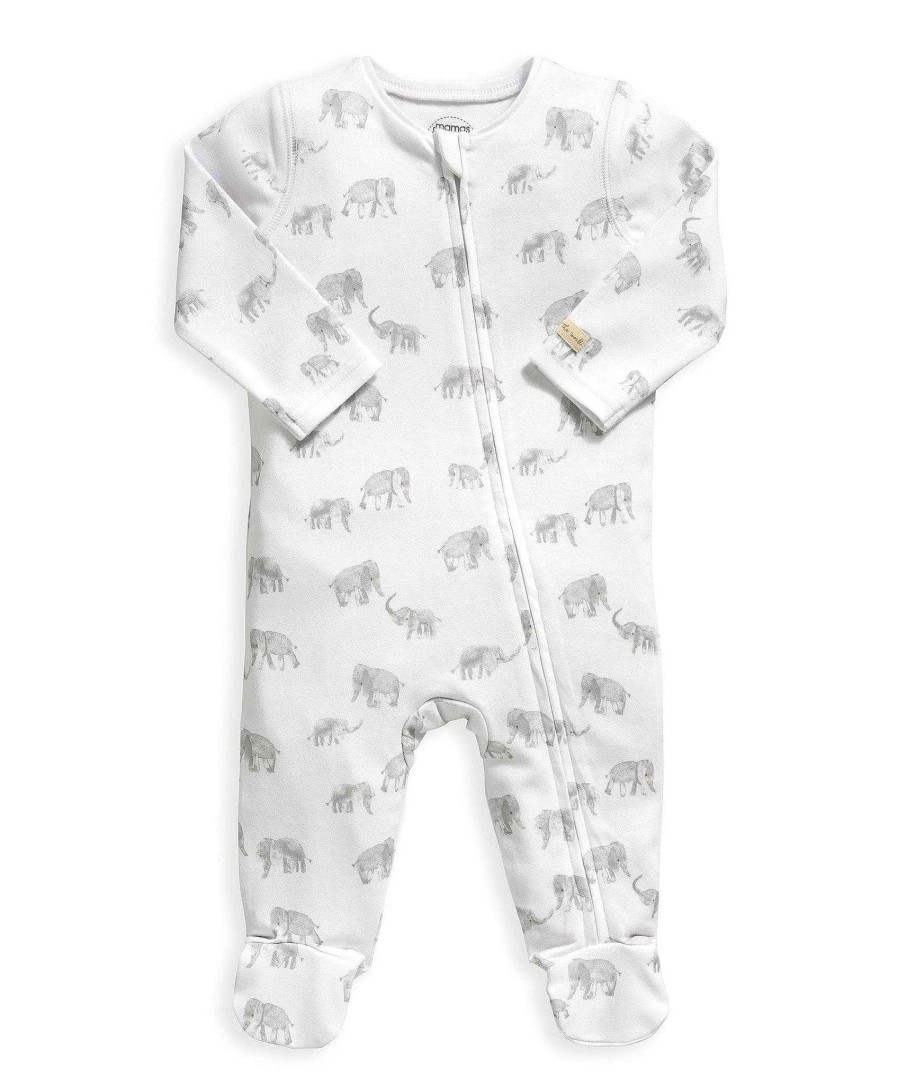 Clothing Mamas and Papas | Elephant Print All-In-One With Zip