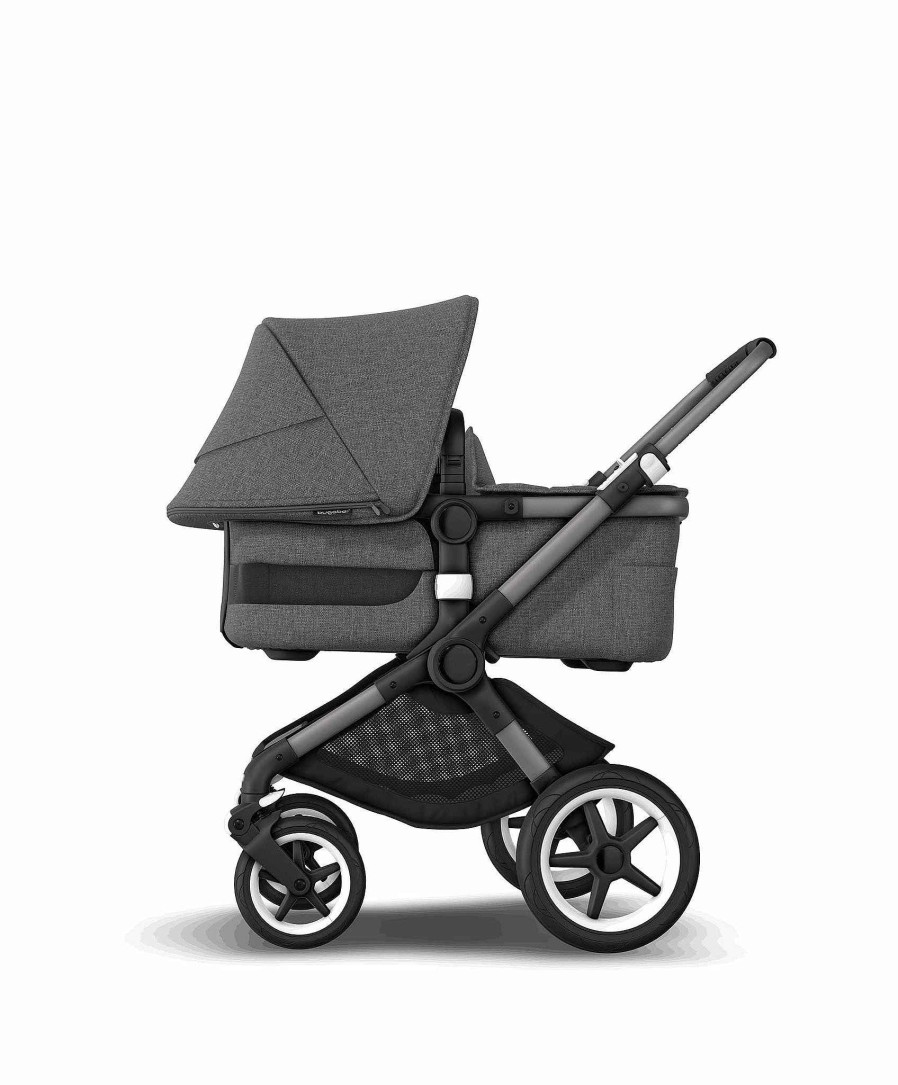 Pushchairs Bugaboo Pushchairs & Prams | Bugaboo Fox 3 Complete Pushchair & Footmuff Bundle Graphite/Grey Melange