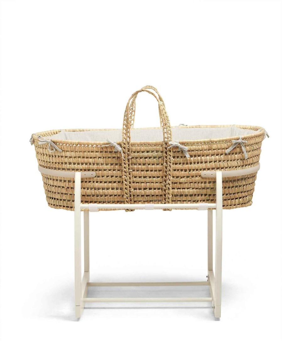 Nursery Mamas and Papas Moses Baskets | Welcome To The World Elephant Moses Basket - Grey