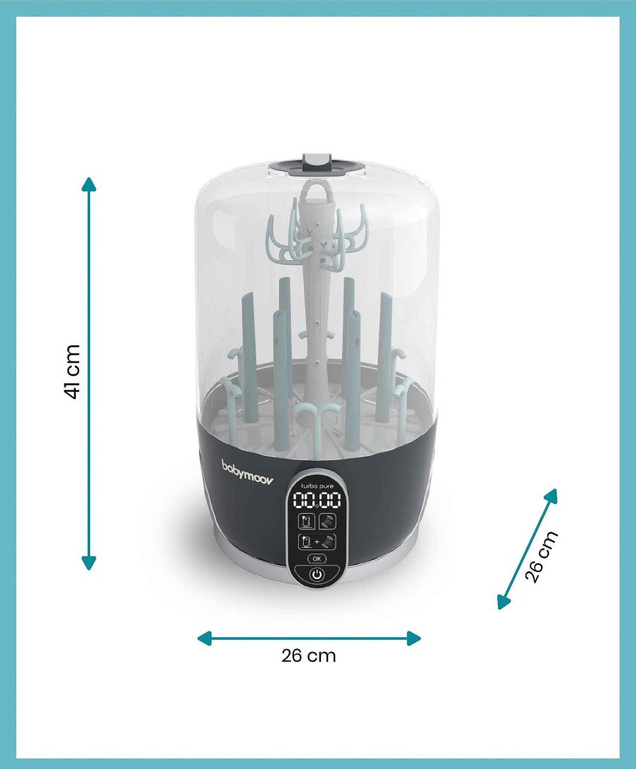 Feeding & Weaning Babymoov Baby Bottle Sterilisers | Babymoov Turbo Pure Steriliser And Bottle Dryer - Blue