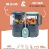 Feeding & Weaning Babymoov Baby Food Blenders & Makers | Nutribaby One 4-In-1 Baby Food Processor - Grey