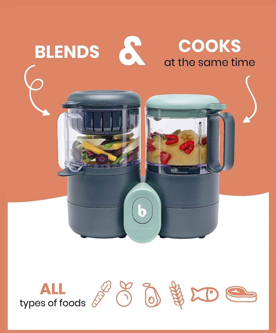 Feeding & Weaning Babymoov Baby Food Blenders & Makers | Nutribaby One 4-In-1 Baby Food Processor - Grey