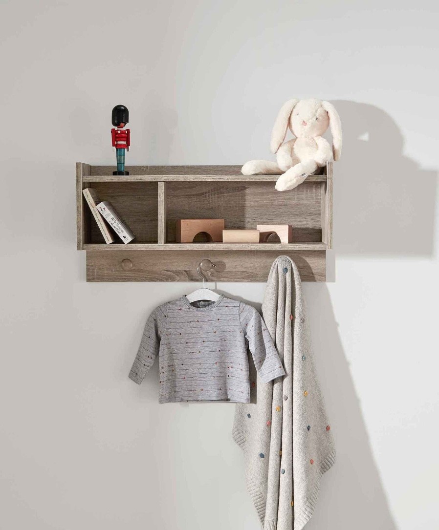 Furniture Mamas and Papas Grey Nursery Furniture | Franklin Nursery Shelf - Grey Wash