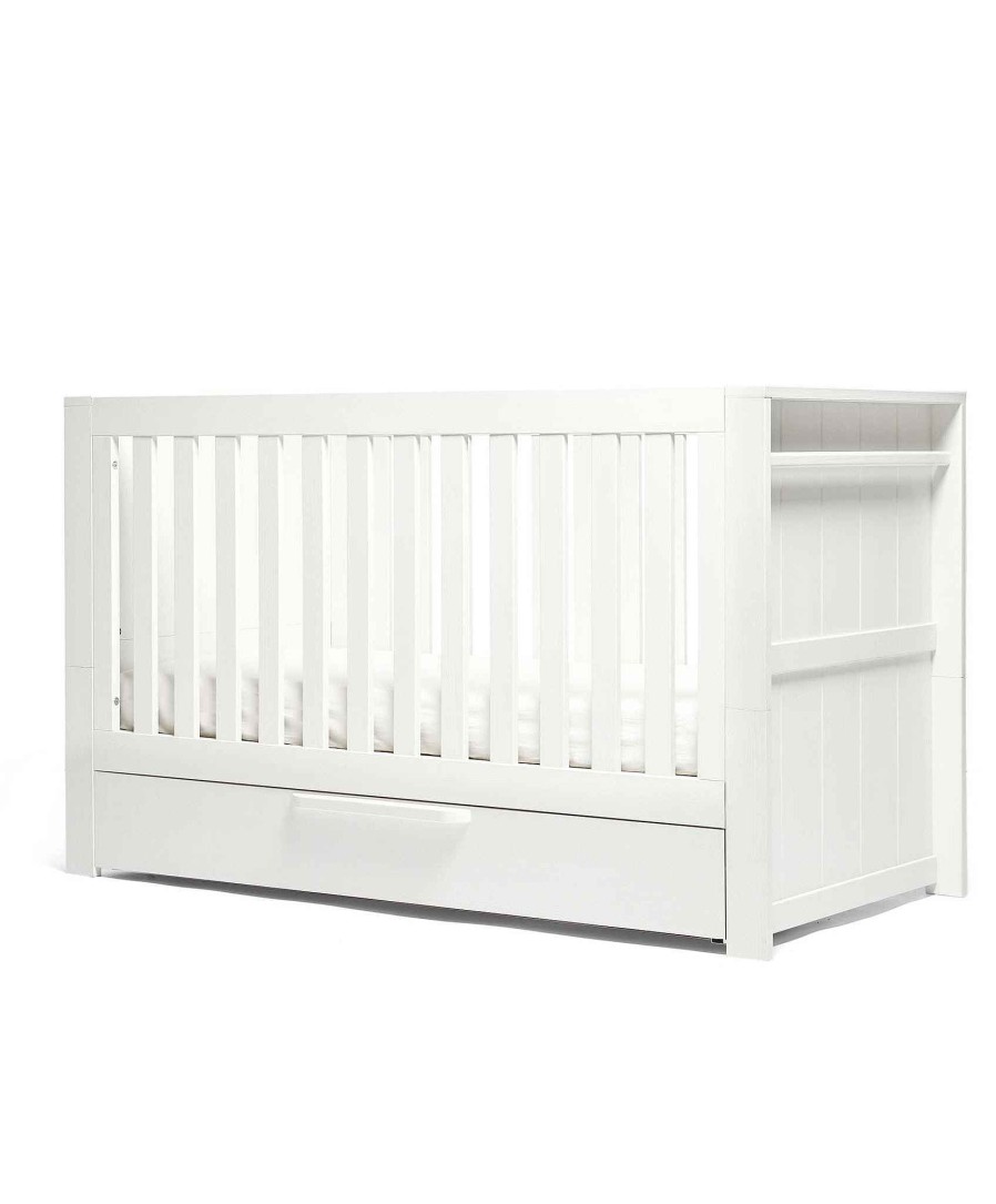 Nursery Mamas and Papas Baby Furniture Sets | Franklin 3 Piece Cotbed Range With Dresser And Double Wardrobe White Wash