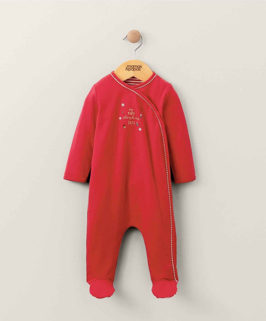 Clothing Mamas and Papas | My 1St Christmas All In One - Red