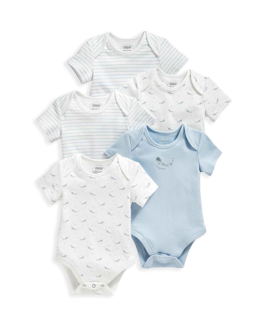 Toys & Gifts Mamas and Papas New Parent Gifts | Whale Bodysuits - 5 Pack