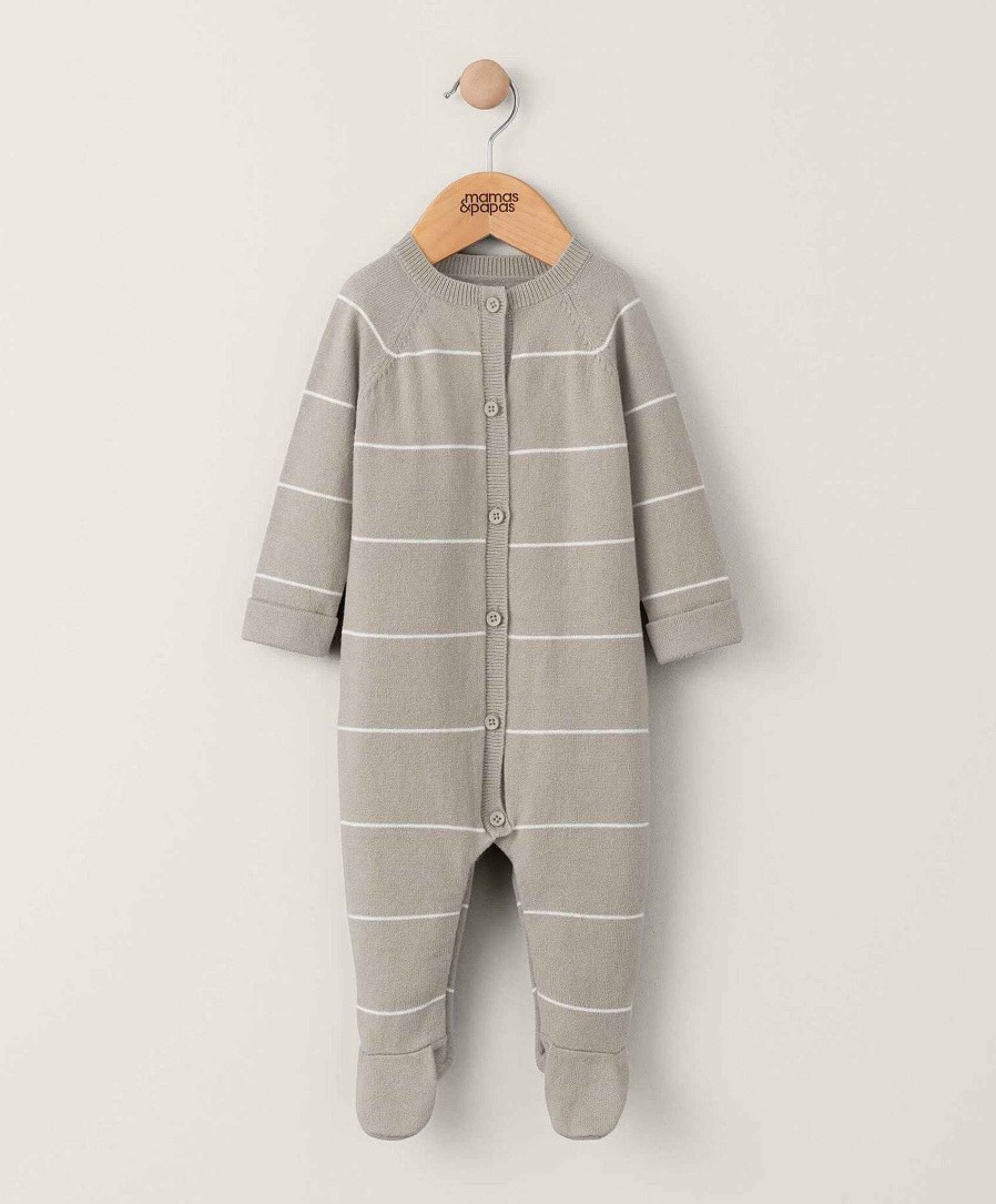 Clothing Mamas and Papas | Stripe Knitted Wrap Over All In One