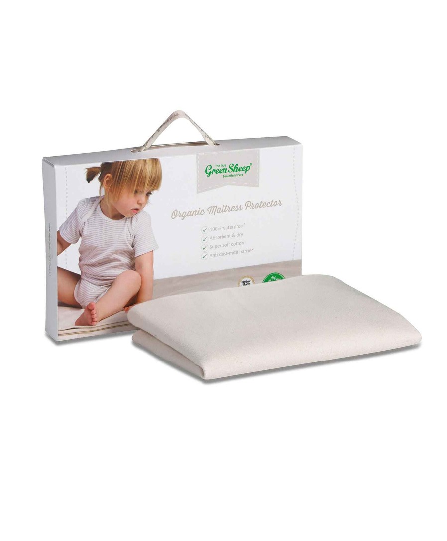 Nursery Little Green Sheep Mattress Protectors & Covers | The Little Green Sheep Organic Moses Basket / Pram Mattress Protector In Natural White