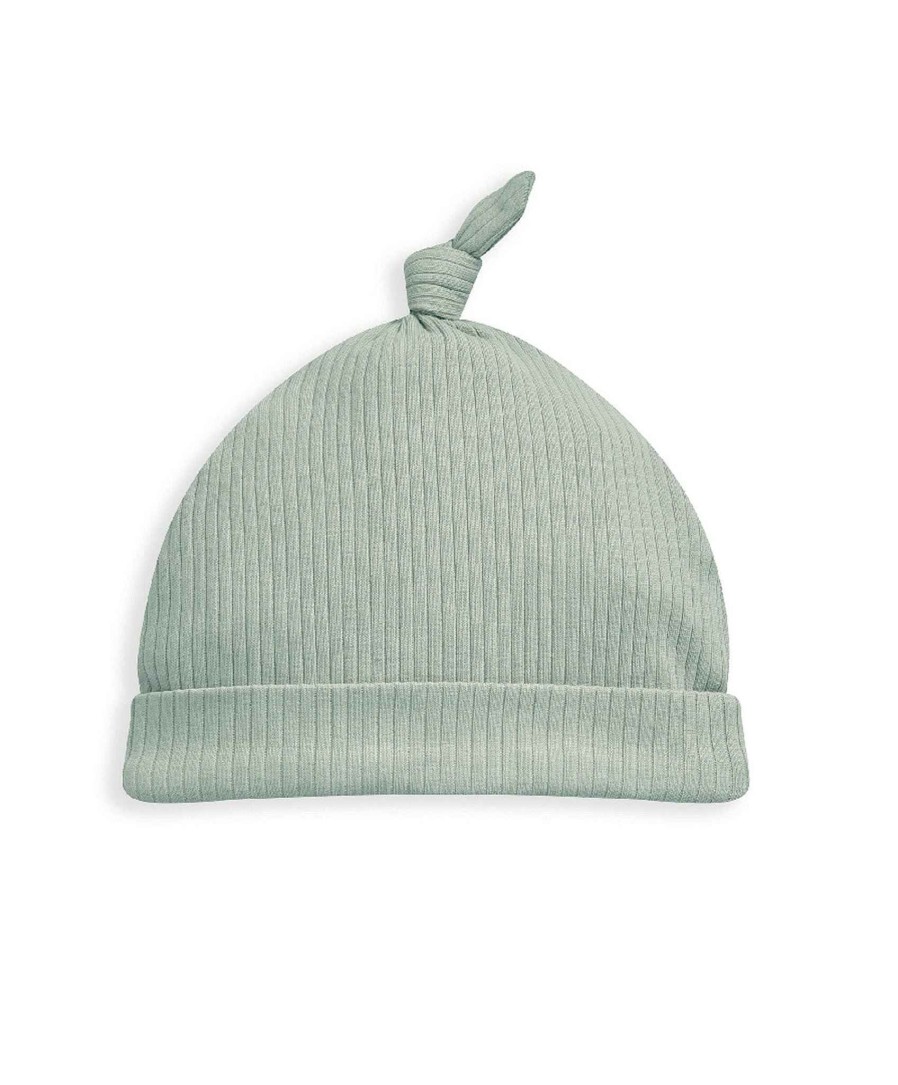 Clothing Mamas and Papas | Organic Ribbed Hat - Sage Green