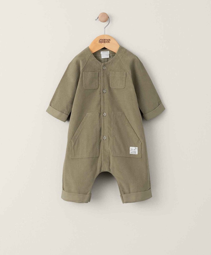 Clothing Mamas and Papas | Longsleeved Cord Boiler Suit - Green