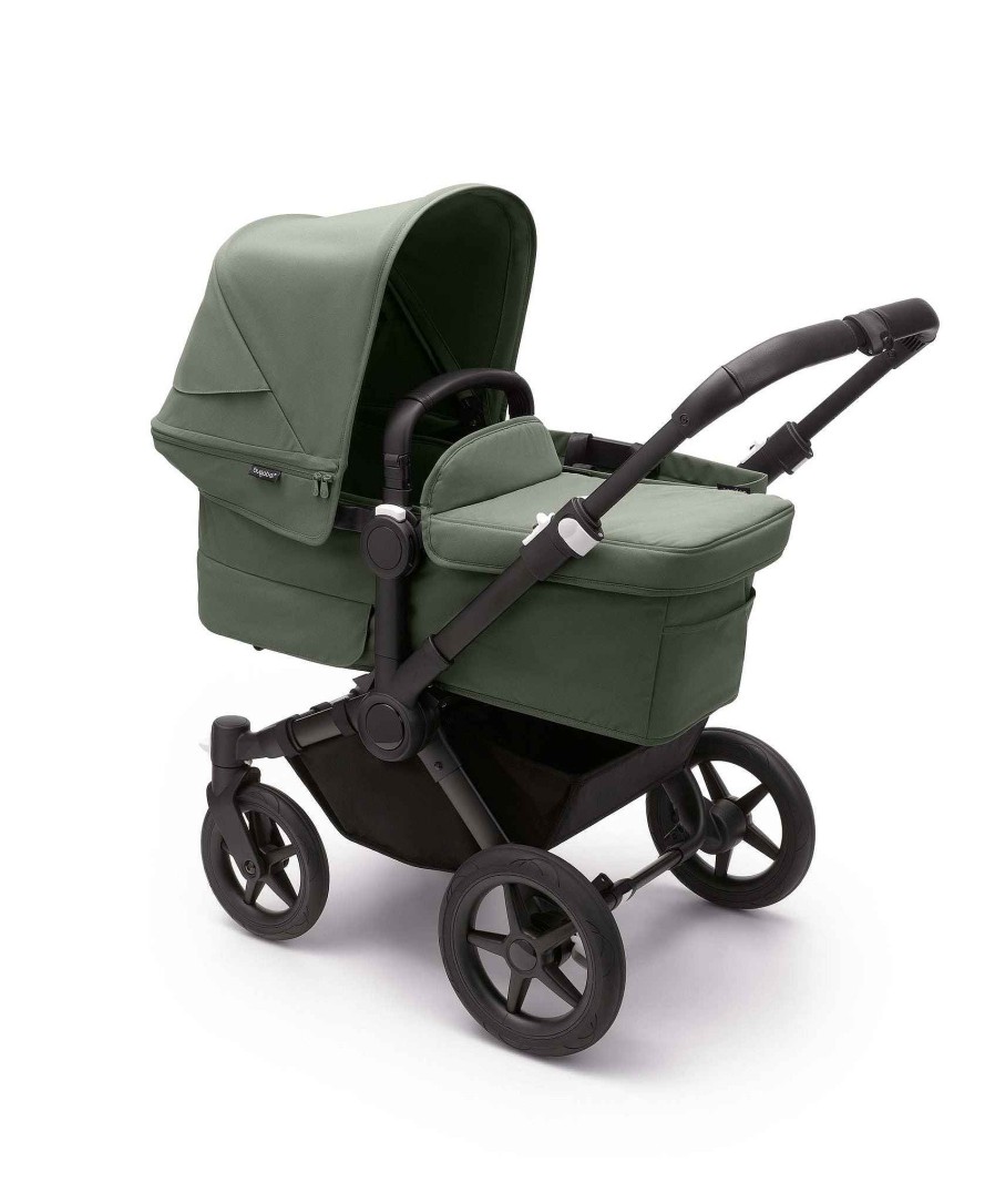 Pushchairs Bugaboo Pushchairs & Prams | Bugaboo Donkey 5 Double Carrycot & Seat Pushchair Forest Green