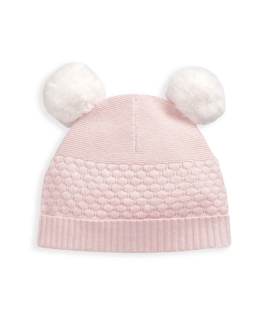 Toys & Gifts Mamas and Papas Baby Shower Gifts | Berry Knitted Pom Hat - Pink