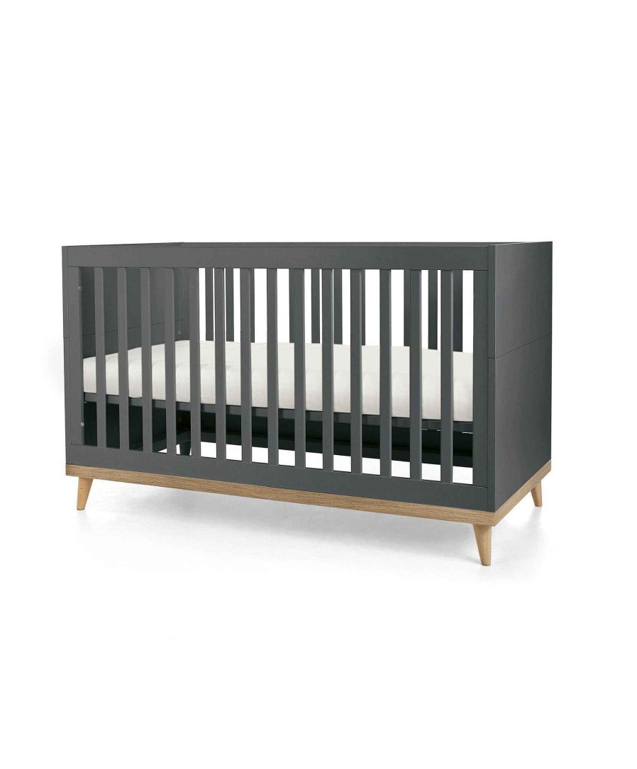 Furniture Mamas and Papas Grey Nursery Furniture | Austwick Cot Bed In Anthracite