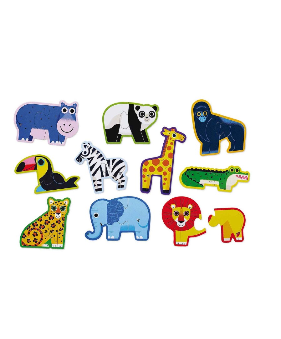 Toys & Gifts Crocodile Creek Mum-To-Be Gifts | Crocodile Creek - Let'S Begin 2Pc/Jungle Puzzles