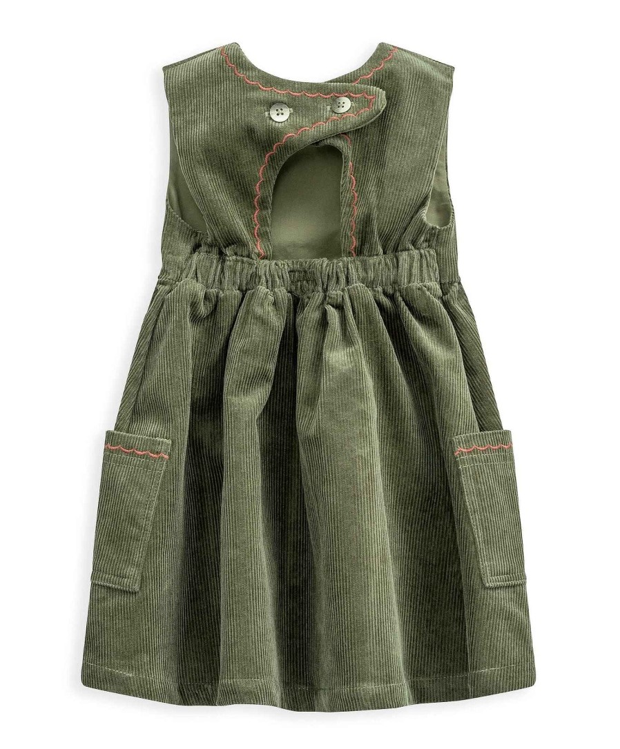 Clothing Mamas and Papas | Cord Pinafore Dress - Green