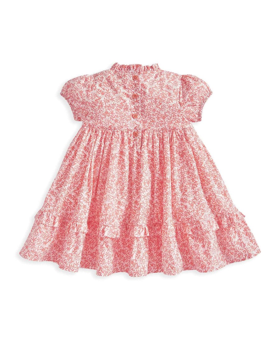 Clothing Mamas and Papas | Laura Ashley Ruffle Neck Embroidered Dress