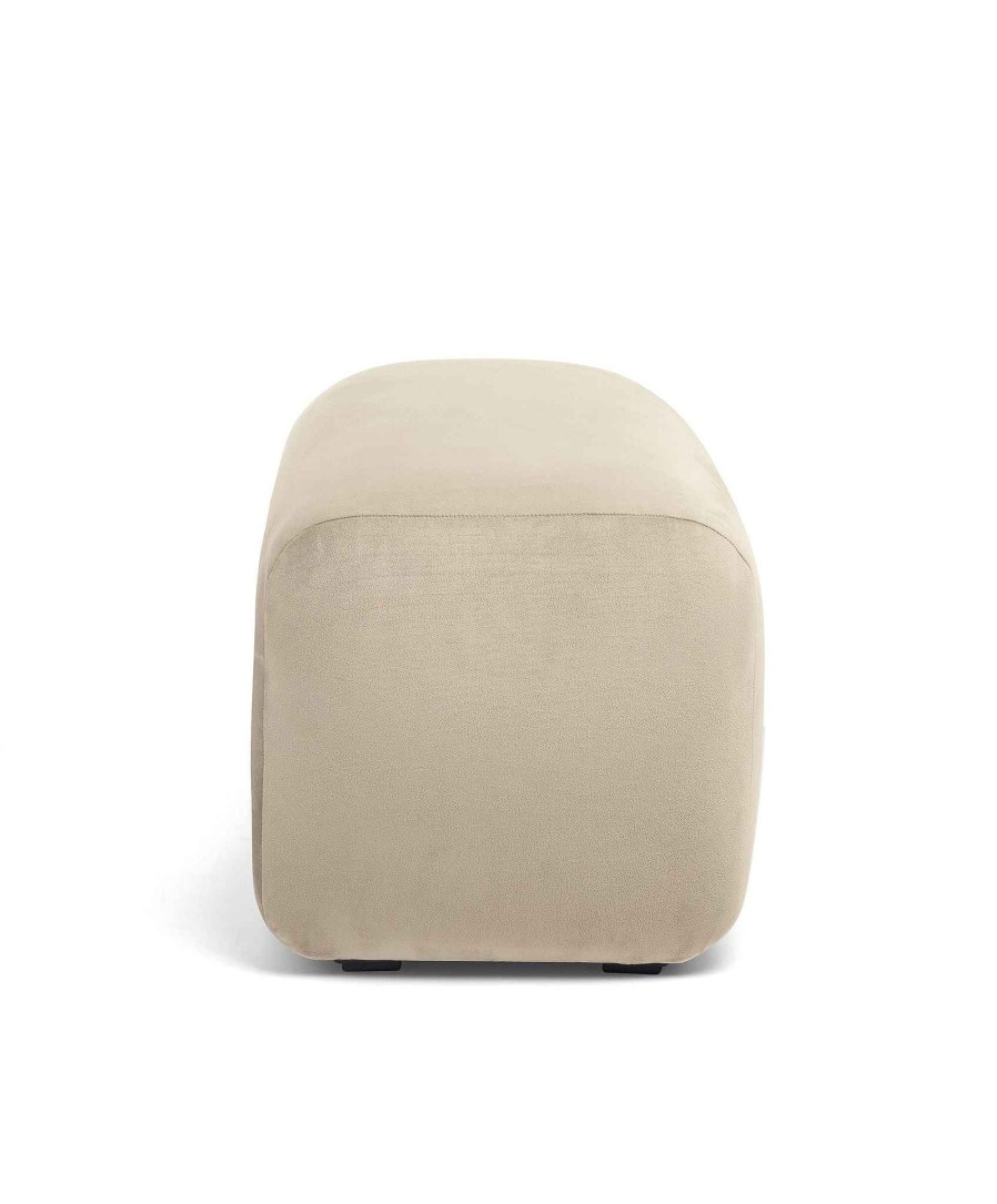 Furniture Mamas and Papas Nursing & Feeding Chairs | Royton Footstool In Velvet - Latte