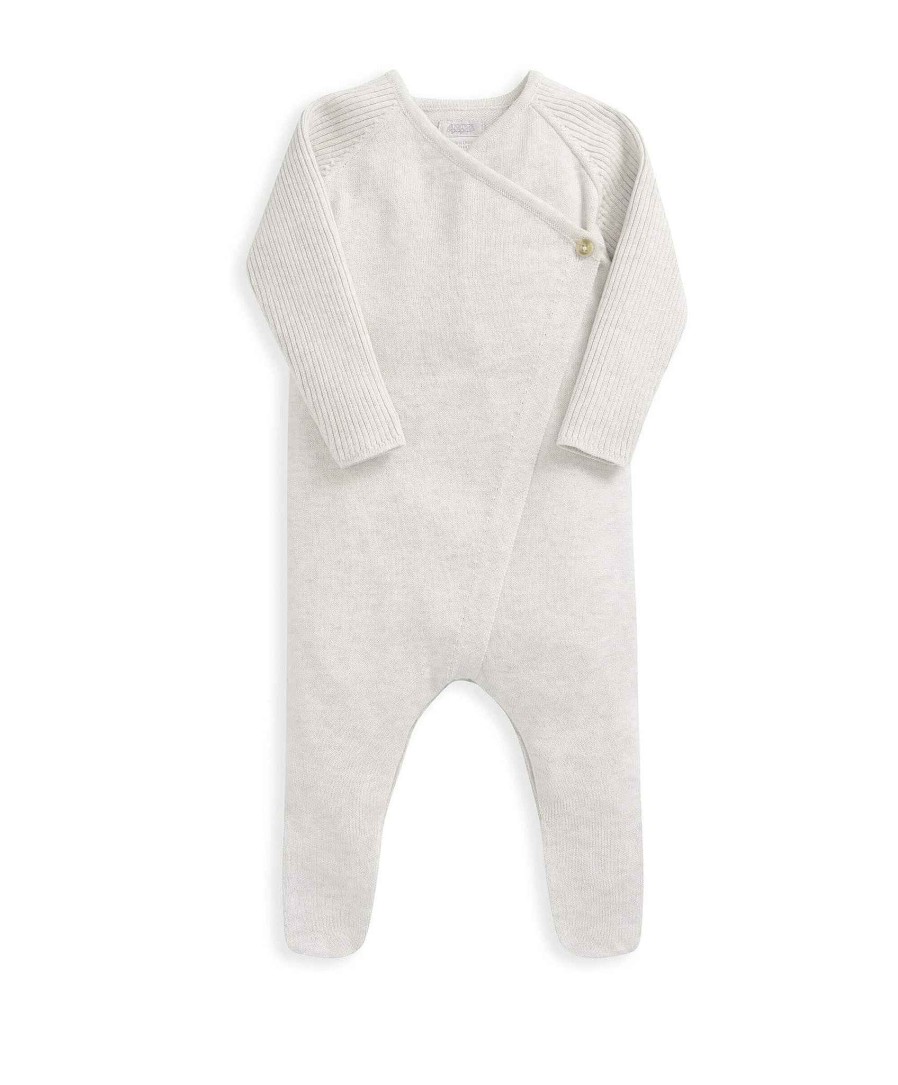 Clothing Mamas and Papas | Knit Wrap Romper - Sand